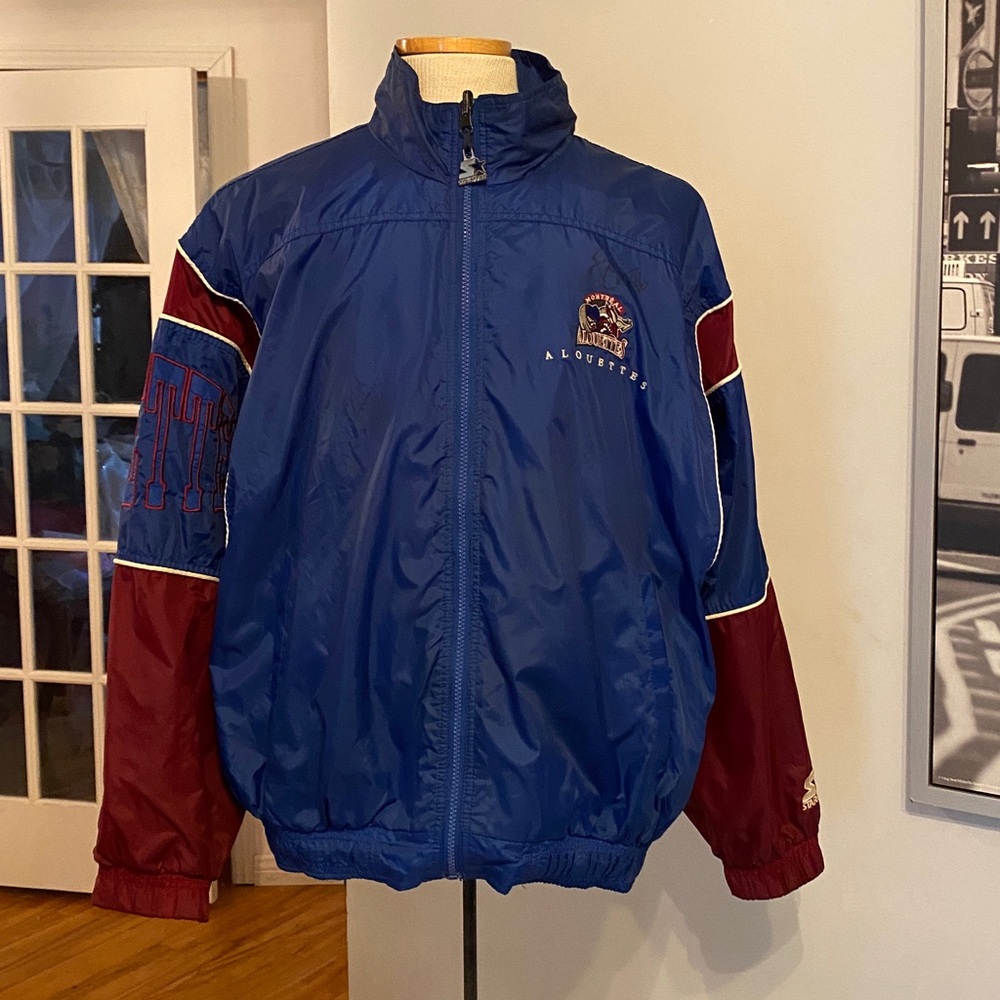 Vintage CFL Alouettes Starter MTL Retired Autographed Ben Cahoon #86 Jacket